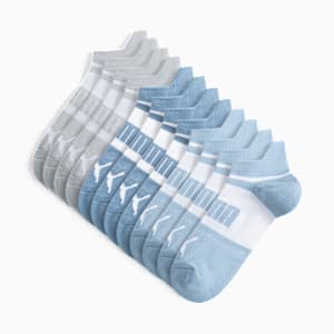 Chaussettes courtes allongées tissu bouclette Femme (6 paires), LT BLUE / PASTEL, extralarge